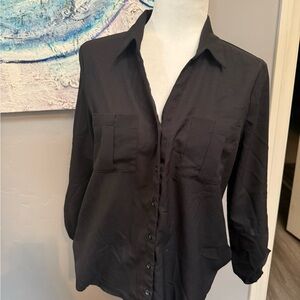 Mine Black Women's Button-Down Shirt